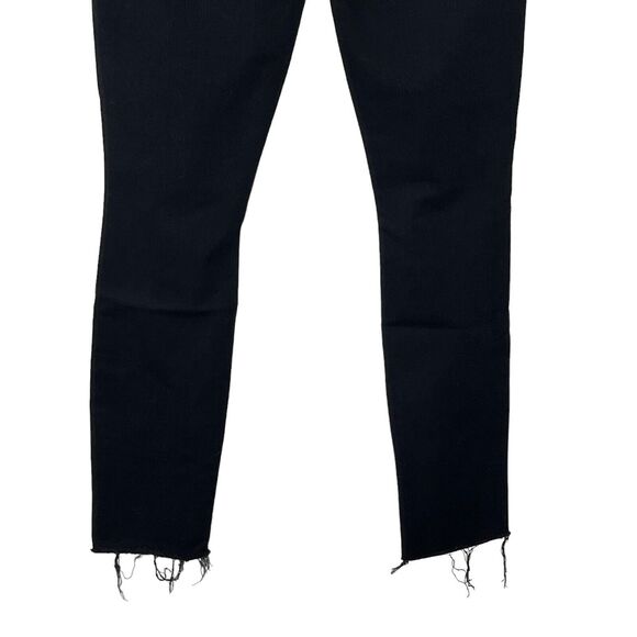 MOTHER The Looker Skinny Jeans Women’s Size 24 Gold Bolt Raw Hem Cropped - Picture 7 of 16